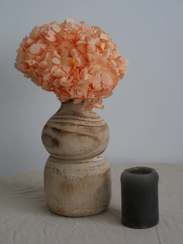 Hortensia Stabilisé corail décoration bouquet