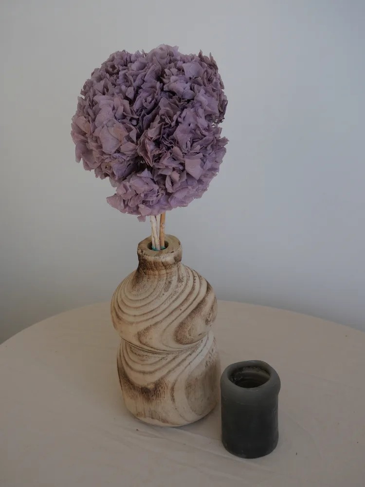 Hortensia Stabilisé mauve décoration intérieure