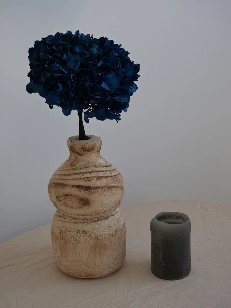Hortensia Stabilisé bleu décoration intérieure