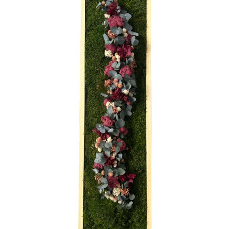 120×30 Tableau Végétal Vague Fleurie