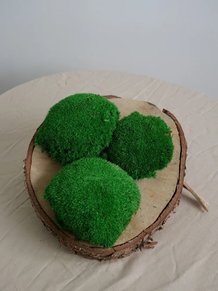 mousse boule vert stabilisée