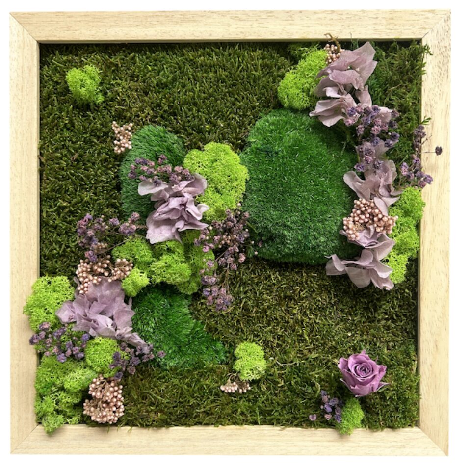 30X30 Tableau Végétal Le Jardin des Lilas
