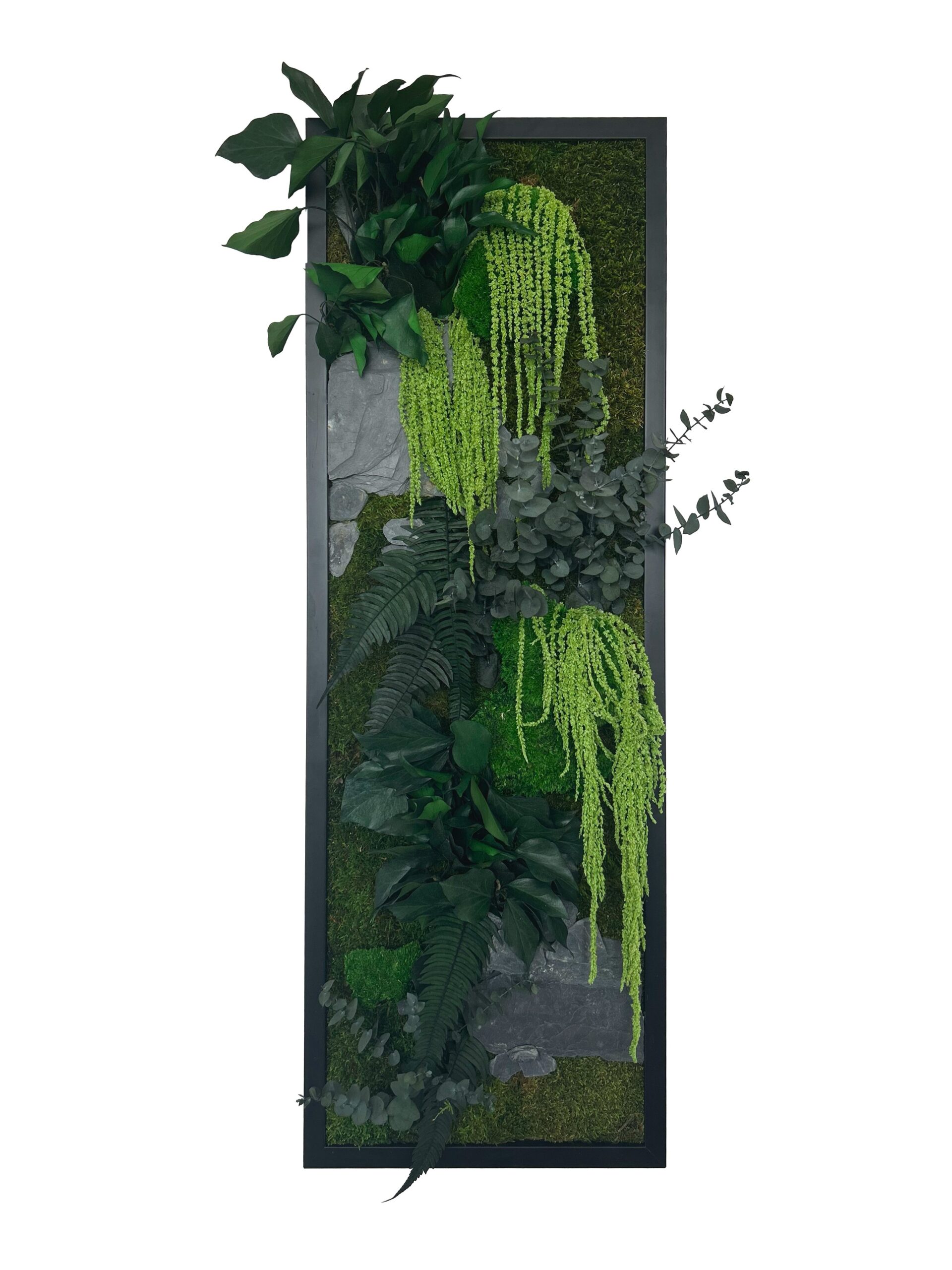 Tableau végétal avec feuillages verts