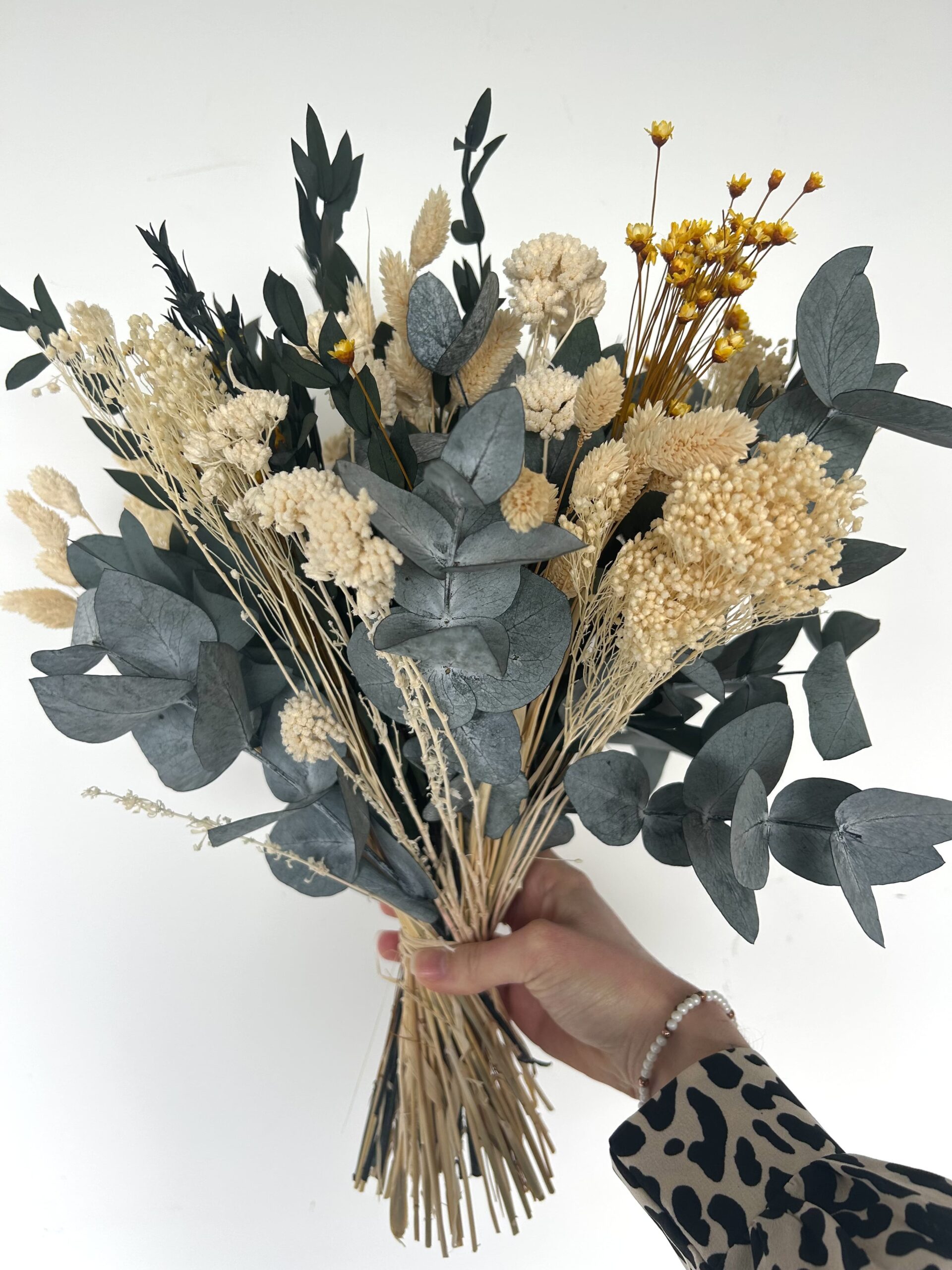 Bouquet de fleurs stabilisées jaunes